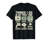 Design Pilote d'hélicoptère pour Casque et Carte SIM de vol T-Shirt