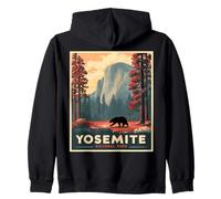 Design pittoresque du Parc National et Un Ours grizzli, Un Yosemite Sweat à Capuche