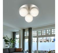 Design Plafonds Lampe Boule en Verre Tresse Spot Aluminium Clients Chambre Blanc