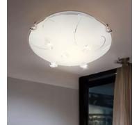 Plafonnier design verre motif lampe cristaux éclairage clair
