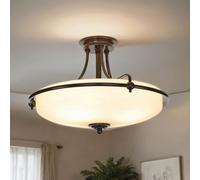 Design Plafonnier ASPERO Bronze Crème 4-Flmg Style Nouveau Lampe Lampe De Salon