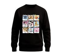 Design Polaroid Collage Amis - Pull classique nostalgique pour look photo, Noir , S