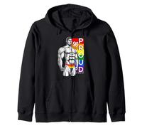 Design pour Homme Musculaire Proud of Who I am Gay Pride Sweat à Capuche