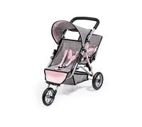 Reig Musicales Jogger Twin Car 3 Wheels Doll 67x53.50x33 Cm Rose