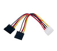 Design pratique - Câble d'ordinateur IDE 4 broches - Répartiteur d'alimentation 1 mâle vers 2 femelles - Câble d'alimentation ATA/SATA - Adaptateur répartiteur Y