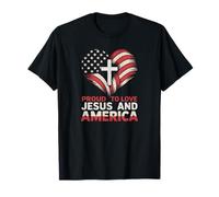 Design « Proud To Love Jesus And America Patriotic Faith » T-Shirt