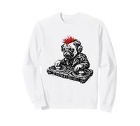 Design Punk Rock Carlin DJ Amoureux des Chiens Sweatshirt