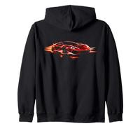 Design Red Fire Supercar Speed Racing Drift Sweat à Capuche