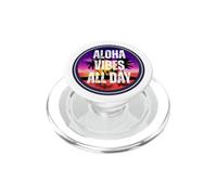 Design rétro Aloha Vibes Tropical Sunset Hawaï PopSockets PopGrip pour MagSafe