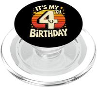 Design rétro Amusant « It's My 4th Birthday » pour Enfants PopSockets PopGrip pour MagSafe