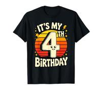 Design rétro Amusant « It's My 4th Birthday » pour Enfants T-Shirt