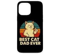 Design rétro Amusant pour Amoureux des Chats Coque pour iPhone 13 Pro Max