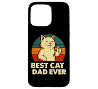 Design rétro Amusant pour Amoureux des Chats Coque pour iPhone 15 Pro Max