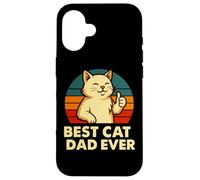 Design rétro Amusant pour Amoureux des Chats Coque pour iPhone 16