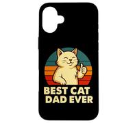 Design rétro Amusant pour Amoureux des Chats Coque pour iPhone 16 Plus