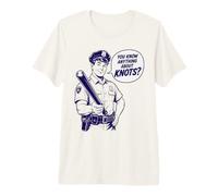 Design rétro Amusant « You Know Anything About Knots » T-Shirt Haut de Gamme