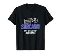 Design rétro au néon « Sarcasm My Second Language » T-Shirt