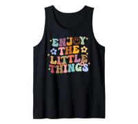 Design rétro avec Citation Positive Enjoy The Little Things Débardeur