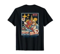 Design rétro Bangkok Street Food Powered Fish T-Shirt