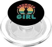 Design rétro Batteur Fille PopSockets PopGrip pour MagSafe