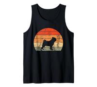 Design rétro Carlin - Silhouette Vintage pour Amoureux des Chiens Débardeur