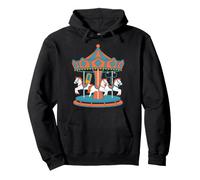 Design rétro carrousel Chevaux - Art Vintage de Carnaval Sweat à Capuche
