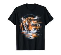 Design rétro Casque Animal Mignon Tigre T-Shirt