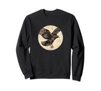 Design rétro coloré Noir Hawk-Eagle Bird Sweatshirt
