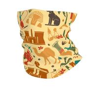 Design Rétro De La Civilisation Égyptienne Antique Echarpe Gaiter 26X30Cm Élastique Headwrap Séchage Rapide Écharpe Demi-Visage pour Course À Pied Cyclisme Moto