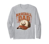 Design rétro de Supporter de Fan de Baseball Dad Manche Longue