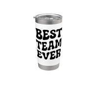 Design rétro des années 70 avec inscription « Best Team Ever » Gobelet isotherme en acier inoxydable double paroi