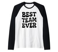 Design rétro des années 70 avec Inscription « Best Team Ever » Manche Raglan