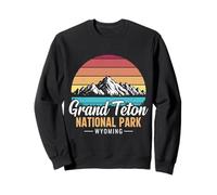Design rétro des Montagnes du Parc National Grand Teton Sweatshirt