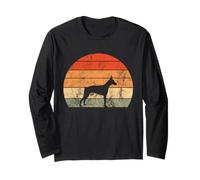 Design rétro Doberman - Silhouette Vintage pour Amoureux des Chiens Manche Longue