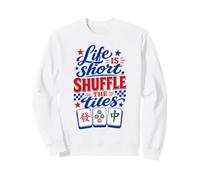 Design rétro du Joueur de Jeu Mahjong Shuffle Tiles Sweatshirt