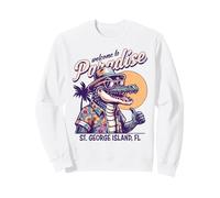 Design rétro en Alligator de l'île de Saint-Georges en Floride Sweatshirt