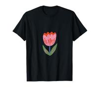 Design rétro en Forme de Tulipe T-Shirt