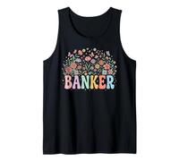 Design rétro Floral banquier Financier Professionnel Débardeur
