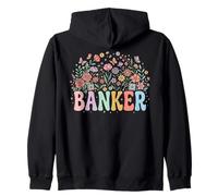 Design rétro Floral banquier Financier Professionnel Sweat à Capuche