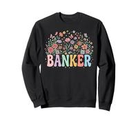 Design rétro Floral banquier Financier Professionnel Sweatshirt