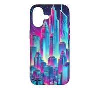 Design rétro futuriste de Paysage Urbain Coque pour iPhone 17