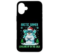 Design Rétro Geek Hivernal Pixel Art pour Joueurs Arctiques Coque pour iPhone 16 Plus