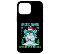 Design Rétro Geek Hivernal Pixel Art pour Joueurs Arctiques Coque pour iPhone 16 Pro Max