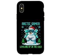 Design Rétro Geek Hivernal Pixel Art pour Joueurs Arctiques Coque pour iPhone X/XS