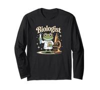 Design rétro grenouille biologiste scientifique amusant pour les fans de la nature Manche Longue