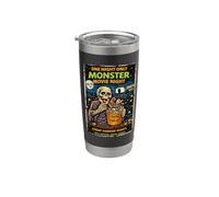 Design Rétro Horror Squelette Monstre Poster Vintage Gobelet isotherme en acier inoxydable double paroi