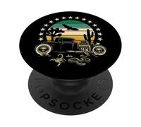 Design rétro Hotrod du sud-Ouest des États-Unis PopSockets PopGrip Adhésif