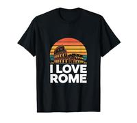 Design rétro « I Love Rome Colisée » T-Shirt Graphique avec Valeur