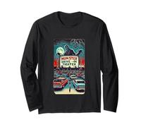 Design rétro Monster Horror Drive-in Halloween Manche Longue