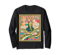 Design rétro Pop Classique Amateur de Musique Bach Manche Longue